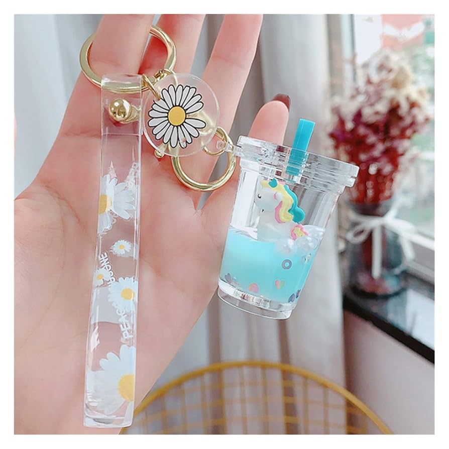 Amazon.co.jp: キーチェーン クリエイティブかわいい牛乳ティー